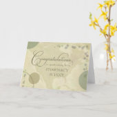 薬学学校おめでとう – ニュートラルカラー カード (黄色い花)