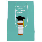 薬学学校卒業中抱き枕 ミディアムペーパーバッグ (裏面)