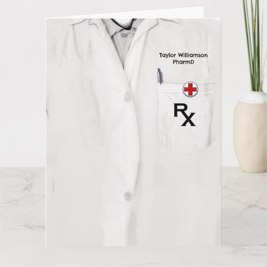 薬学学校薬剤師卒業 カード (正面)