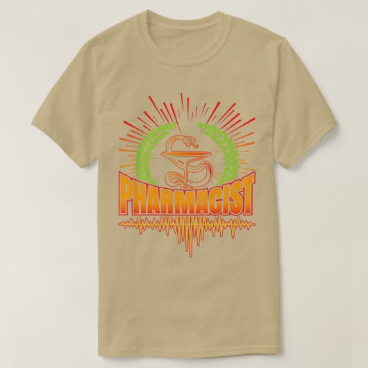 薬学学生のための薬局デザイン Tシャツ (デザイン正面)