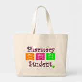 薬学学生のトートバック、乳棒および乳鉢 ラージトートバッグ (正面)