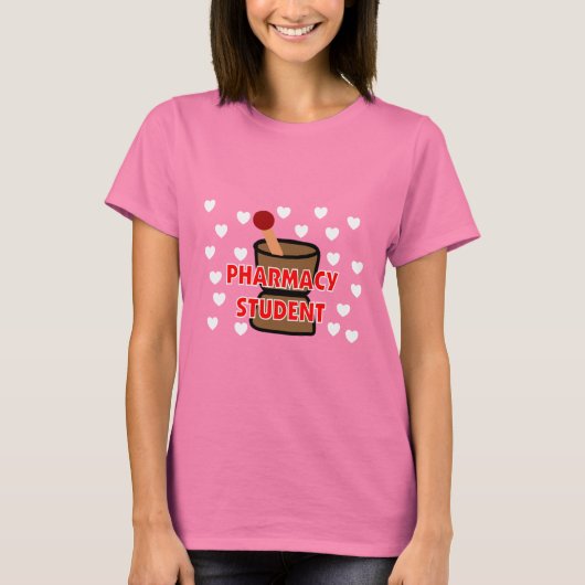 薬学学生のペスルとモルタルTシャツ Tシャツ (正面)
