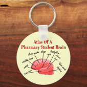 薬学学生の脳地図 キーホルダー (正面)