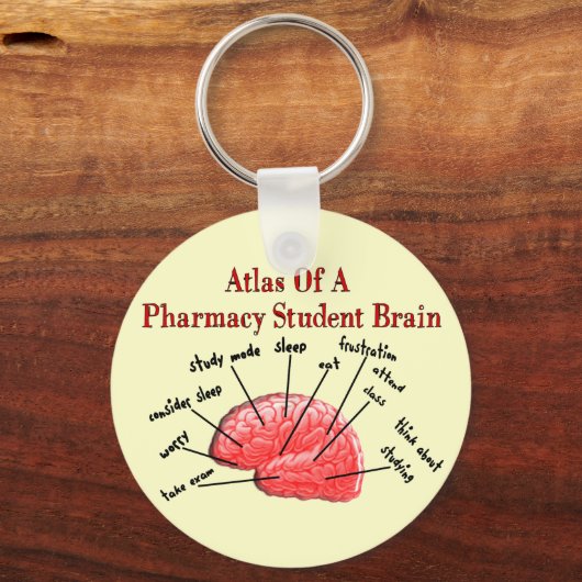 薬学学生の脳地図 キーホルダー (正面)