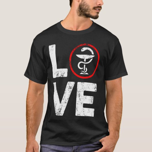 薬学技術者の愛の認定された製薬技術 Tシャツ (正面)
