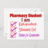 薬学生「ストレスを感じ、疲れ切った」贈り物 ポストカード (正面/裏面)