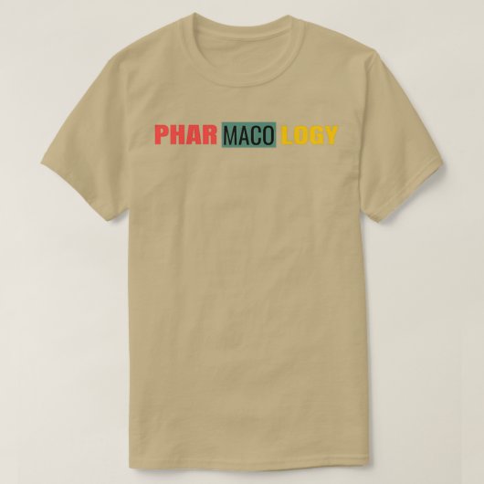 薬学薬理学ユニセックス士男性女性4 Tシャツ (デザイン正面)