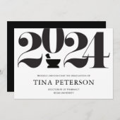 薬学部卒業のお知らせ 招待状 (正面/裏面)