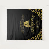 薬学部 ブラックゴールド 卒業式 背景 タペストリー (正面(横))