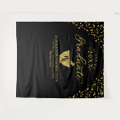 薬学部 ブラック ゴールド 卒業式 背景 タペストリー (正面(横))