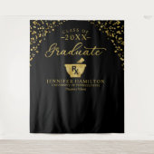 薬学部 ブラック ゴールド 卒業式 背景 タペストリー (正面)