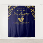 薬学部 ブルーゴールド 卒業式 背景 タペストリー (正面)