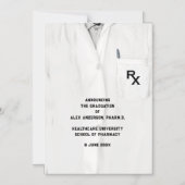 薬学院の卒業発表 マグネット招待状 (正面)