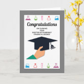 薬学院の卒業祝い カード (黄色い花)