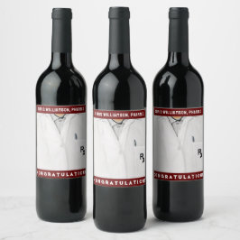 薬学院卒業ワインラベル ワインラベル