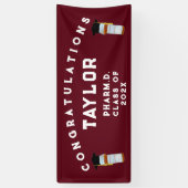 薬学院卒業薬剤師おめでとう 横断幕 (縦)