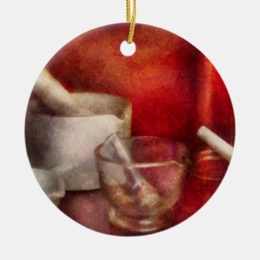 薬学-乳棒-無限の変化 セラミックオーナメント (正面)