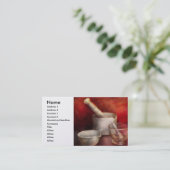 薬学-乳棒-無限の変化 名刺 (スタンド正面)