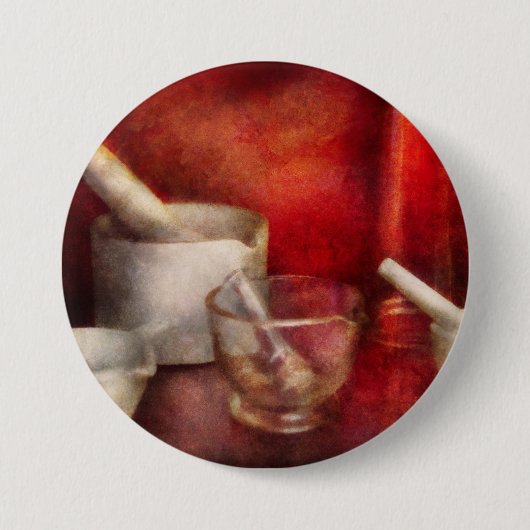 薬学-乳棒-無限の変化 缶バッジ (正面)