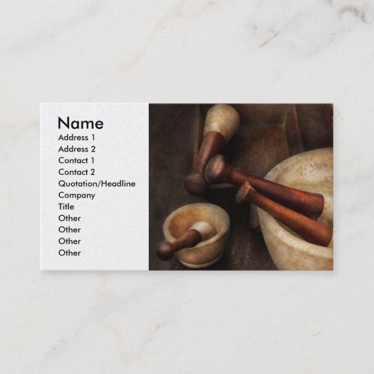 薬学-粉砕に戻る… 名刺 (正面)