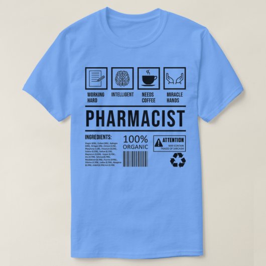 薬局おもしろい卒業薬剤師 Tシャツ (デザイン正面)