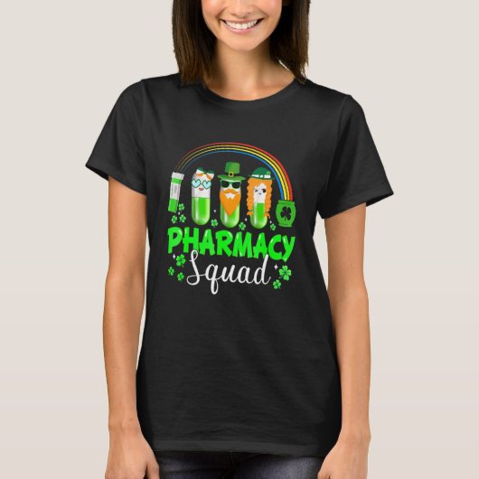薬局おもしろい局Leprechaun薬剤師St Patr Tシャツ (正面)