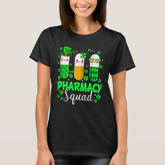 薬局おもしろい局Leprechaun薬剤師St Patr Tシャツ (正面)