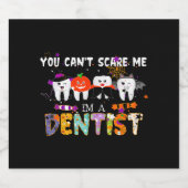 薬局おもしろい技師薬剤師ハロウィーン警官 スパークリングワインラベル (シングルラベル)