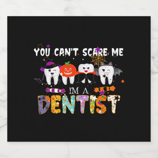 薬局おもしろい技師薬剤師ハロウィーン警官 スパークリングワインラベル (シングルラベル)