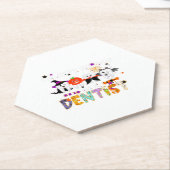 薬局おもしろい技師薬剤師ハロウィーン警官 ペーパーコースター (アングル)