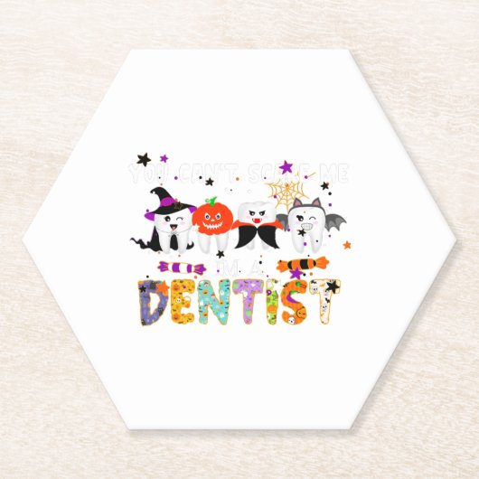 薬局おもしろい技師薬剤師ハロウィーン警官 ペーパーコースター (正面)