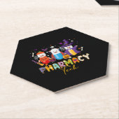 薬局おもしろい技師薬剤師ハロウィーン ペーパーコースター (アングル)