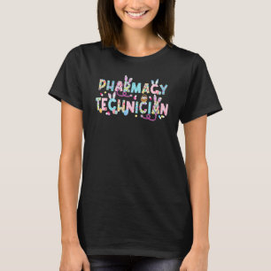 薬局おもしろい技術者バニー薬剤師ハッピーE Tシャツ