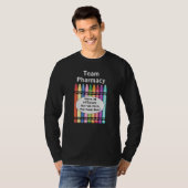 薬局おもしろい技術者長袖シャツチーム Tシャツ (正面フル)