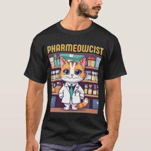 薬局おもしろい猫 Tシャツ