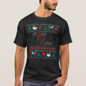 薬局おもしろい薬局の醜いクリスマスクリスマス Tシャツ (正面)