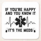 薬局ことわざ|薬剤師向けの贈り物 スクエアペーパーコースター (正面)