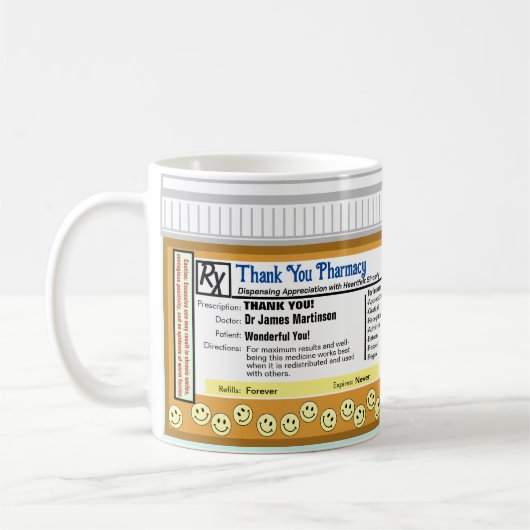 薬局に感謝 コーヒーマグカップ (左)