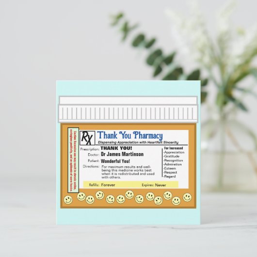 薬局に感謝 サンキューカード (スタンド正面)