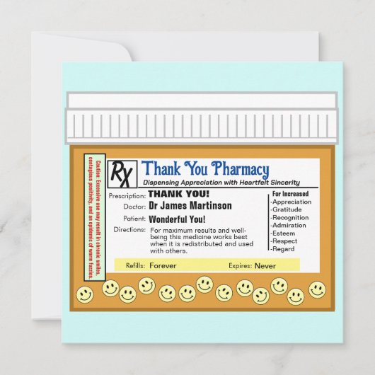 薬局に感謝 サンキューカード (正面)