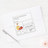 薬局のザクロの蜂蜜ラベル スクエアシール (封筒)