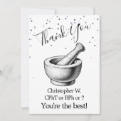 薬局のスター入りサンキューグリーティングカード シーズンカード (正面)