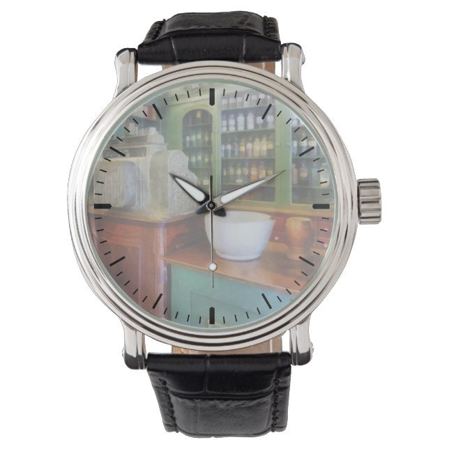 薬局のモルタルと杵 腕時計 (正面)