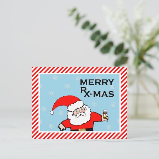 薬局の休日の挨拶 シーズンポストカード (スタンド正面)