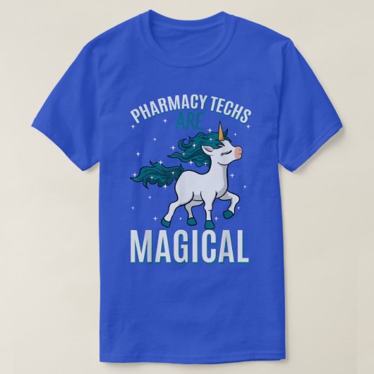 薬局の技術は魔法のユニコーンの仕事PharmD教授である Tシャツ (デザイン正面)