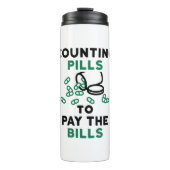 薬局の技術手形の支払いにピルを数える タンブラー (正面)