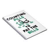 薬局の技術手形の支払いにピルを数える ノートブック (右側)