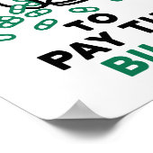 薬局の技術手形の支払いにピルを数える ポスター (角)