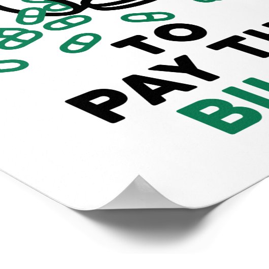 薬局の技術手形の支払いにピルを数える ポスター (角)