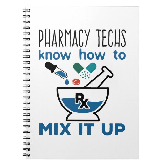 薬局の技術者がミックスする方法を知っている ノートブック (正面)